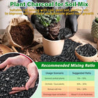 legigo 10qt horticultural charcoal- natural biochar soil amendment showing dimensions
