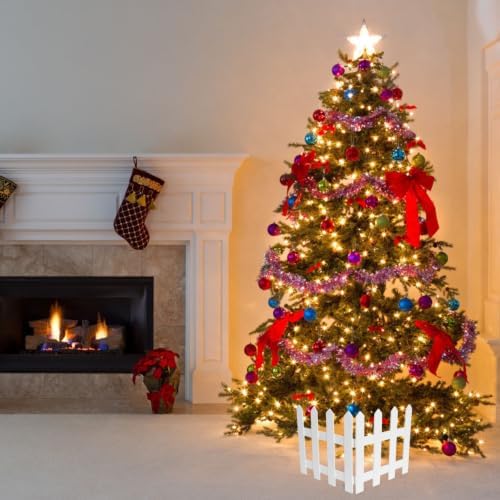 ganazono small wooden picket fence for christmas tree, package contents