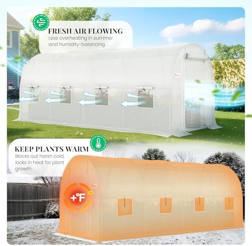 king bird premium 15x7x7 ft greenhouse for outdoors, package contents