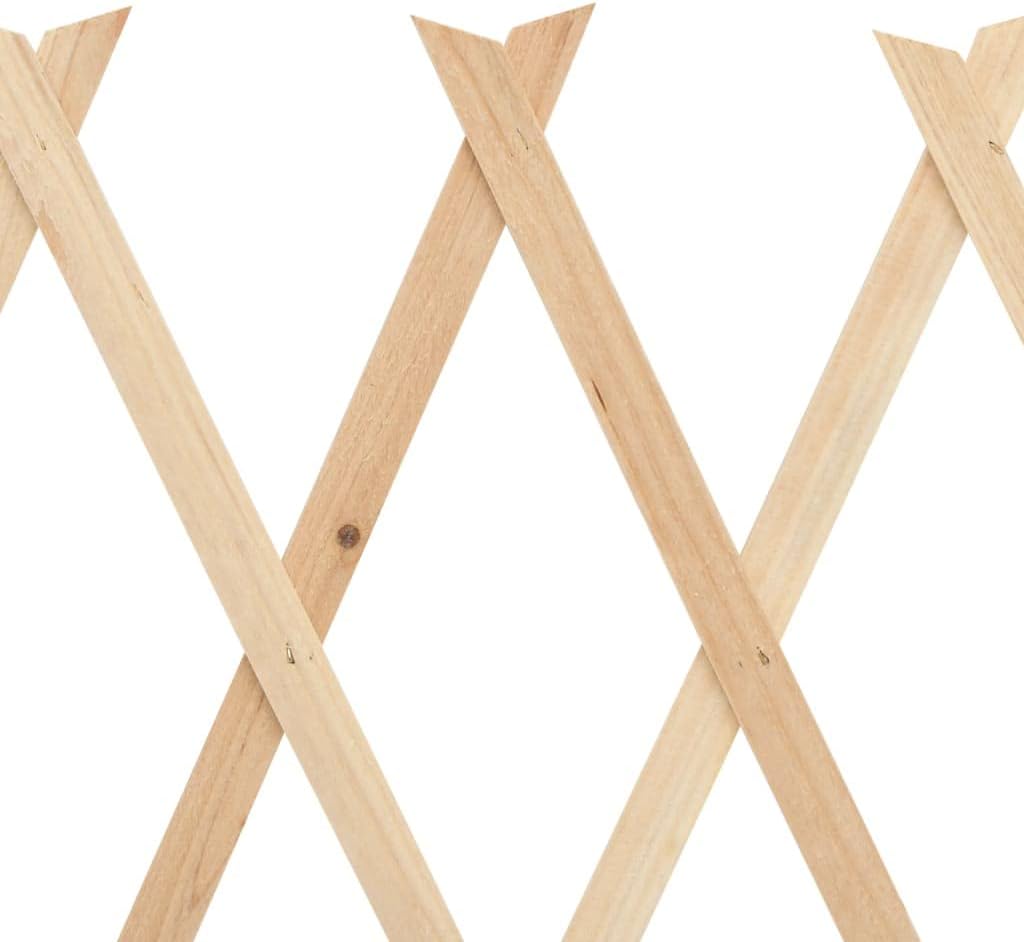 vidaxl trellis fences 5 pcs firwood 70.9" x11.8, side view