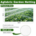 agfabric garden netting 16'x30' insect pest barrier bird shown in use
