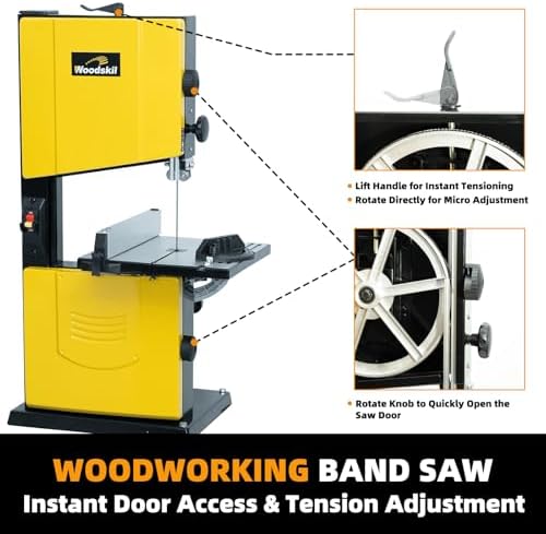 woodskil 10-inch benchtop bandsaw with stand, 3.4a dual-speed, package contents