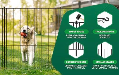 wesley's corner tall fence panels - 32”h x, front angle view