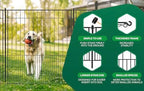 wesley's corner tall fence panels - 32”h x, front angle view