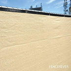 5'x50' 5ft tall 3rd gen tan fence privacy, side view