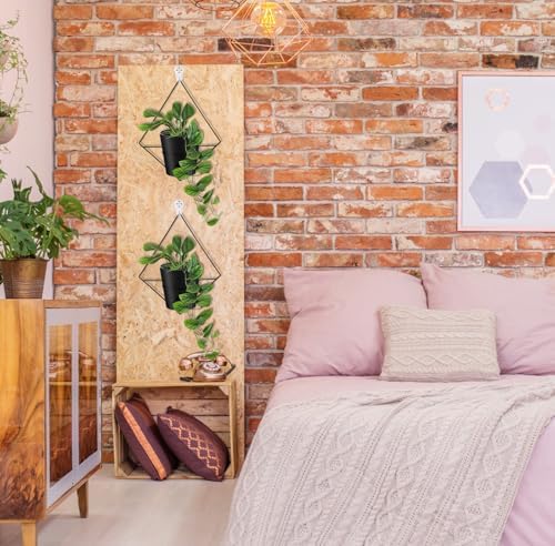 baderke 6 sets wall planters for indoor plants showing dimensions