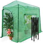eagle peak 10x5 easy setup pop up greenhouse, front angle view