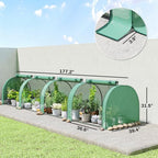 outsunny mini greenhouse 177.2" x 39.4" x 31.5" on a desk or shelf