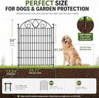 no dig garden fence with gate, outdoor dog shown in use
