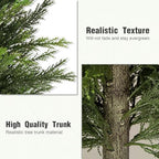 4ft full artificial cedar trees set of 2, close-up detail