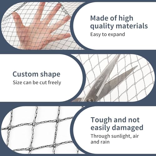 garden netting, 7.5ft x 100ft black bird netting shown in use