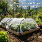 garden netting cover for bird, insect & bug, close-up detail