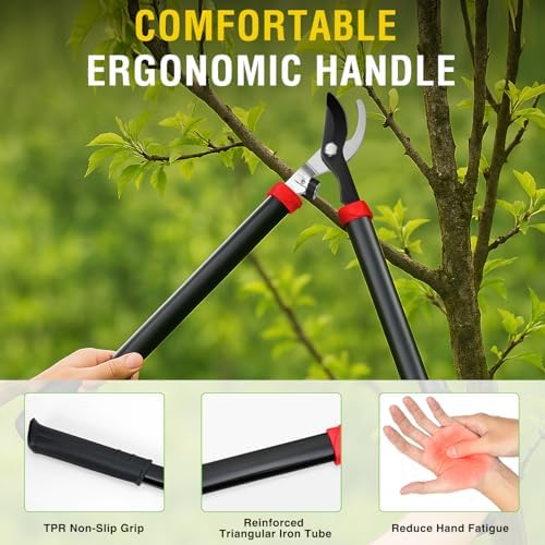 yesker 28" loppers for tree trimming heavy duty, package contents