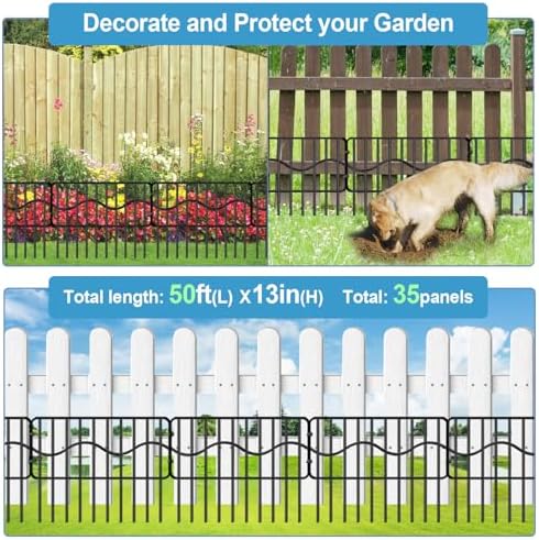 eibikdi 50ft x 13in garden animal barrier fence, close-up detail