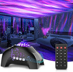 Star Projector, CIMELR Northern Galaxy Aurora Lights Projector with 33 Light Effects Bluetooth Speaker & White Noise, Remote Control Night Light for Bedroom, Room Decor, Party, Gift for Kids Adults
