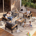 aoxun patio furniture set, aluminum outdoor furniture with, main product view