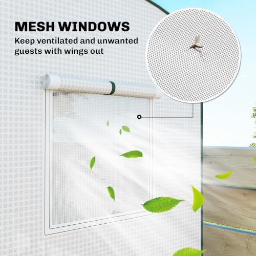 outsunny mini greenhouse portable roll-up door 78.7" x, package contents