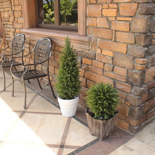 3ft artificial topiary trees artificial cedar trees uv showing dimensions