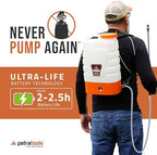 petratools hd3000 3 gallon battery powered backpack sprayer, close-up detail