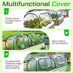 raised garden bed foldable clear pvc greenhouse covers, close-up detail