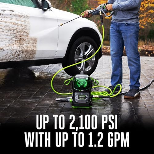 ego power+ electric pressure washer, 2100 psi power, close-up detail