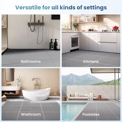jocoevol 60-pcs interlocking tile, indoor/outdoor drainage interlocking floor, package contents
