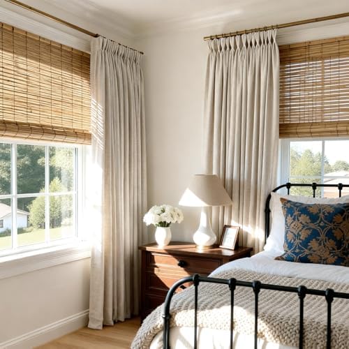 capaloca natural pinch pleated 100% blackout curtains 90, package contents