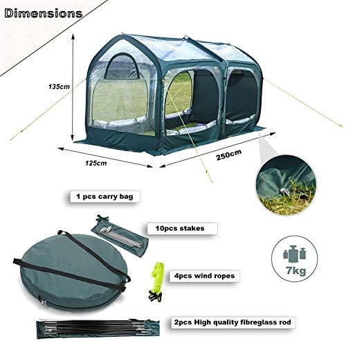 porayhut pop up greenhouse cover flower house mini shown in use