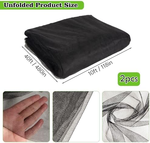 78x10ft mosquito netting garden mesh netting, fly bird shown in use
