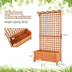 s afstar raised garden bed with trellis, wood, close-up detail