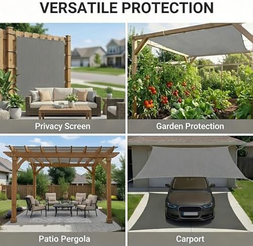 6x10 ft 90% outdoor sun shade cloth, reinforced on a desk or shelf