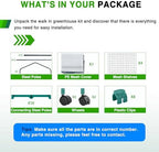 yesker mini greenhouse 27"x20"x63" portable indoor / outdoor, front angle view