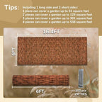 brown 6ft x16.4ft reed fencing roll bamboo privacy, close-up detail