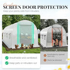 king bird premium 15x6.6x6.6ft greenhouse for outdoors large, close-up detail