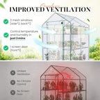 king bird premium greenhouse for outdoors, 56x56x77 upgraded, package contents