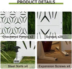 qinptwut 72" metal privacy screen, outdoor freestanding privacy on a desk or shelf