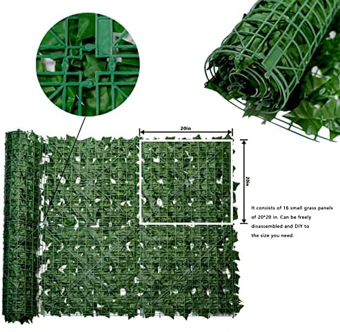 bybeton 40"x160"(44sqft) ivy privacy screen uv-anti fade-proof fence shown in use