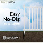 zippity baskenridge picket fence panels, white vinyl diy shown in use