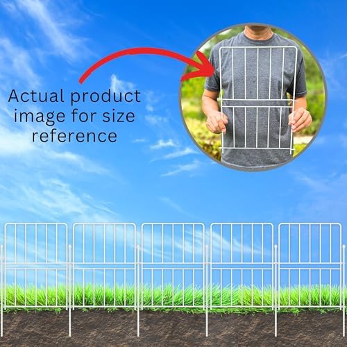 shoplala decorative fence (20 panels) 12.5in(l) x 16.5in(h), side view