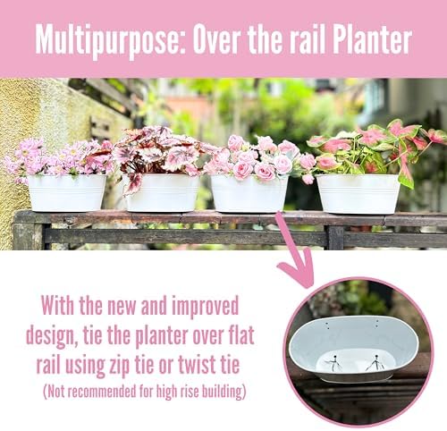 lalagreen large rail planter (17 in, 4 pack) on a desk or shelf