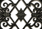 nuvo iron decorative insert for fencing, gates, home shown in use
