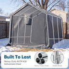 quictent heavy duty 8x14ft carport storage shelter with, close-up detail