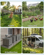garden fence animal barrier with gate 40in(h) x23ft(l) on a desk or shelf