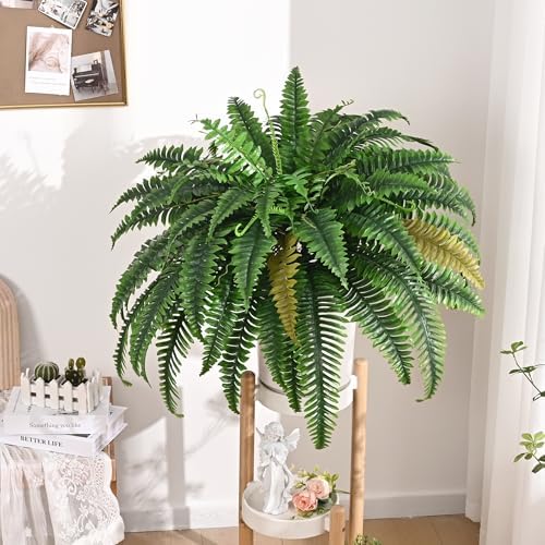 45in fake ferns- large artificial plants outdoor, uv, package contents