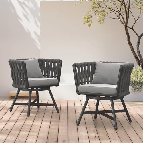 grand patio swivel dining chairs set of 2, close-up detail