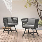 grand patio swivel dining chairs set of 2, close-up detail