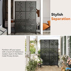 modern shade 4x6 ft metal privacy screen with, side view