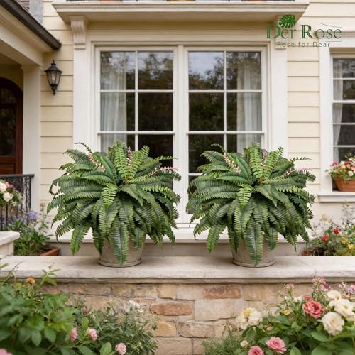 der rose 49 inch 96 leaves fake ferns, package contents