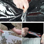 lc&qs clear tarps heavy duty pvc, transparent tarp, side view