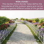 shoplala decorative garden fence (10 panels) 12.5inx16.5in animal, side view